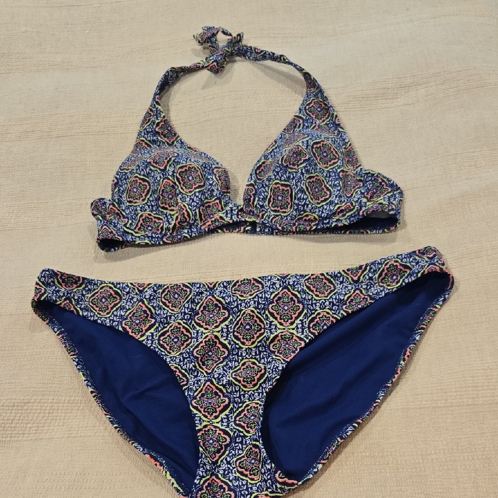 Old Navy Multicolor Patterned Bikini